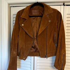 BLANK NYC Suede Moto Jacket, Cognac color Size Medium